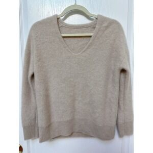 VINCE 100% Cashmere V Neck Sweater Drop Shoulder Size XS Good Quality Cashmere